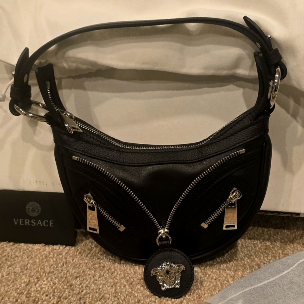 Authentic Versace Medusa Mini Zipper Bag